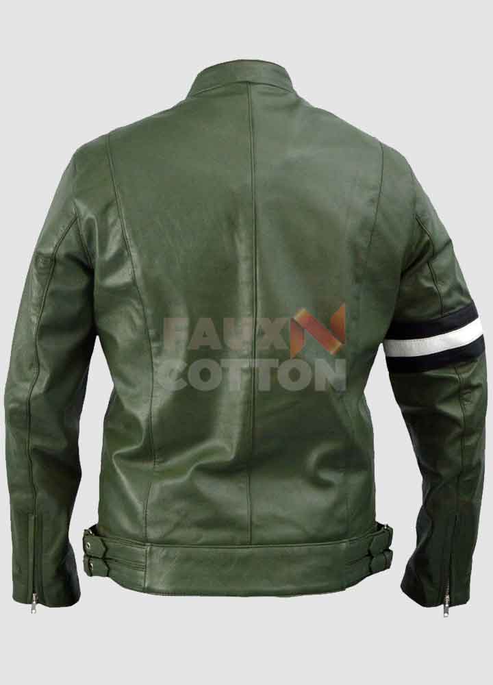 Dirk Gently's Samuel Barnett Green Leather Jacket